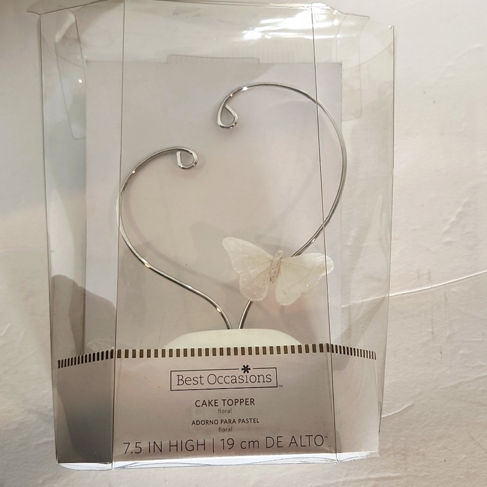 Best Occasions Wedding Heart Floral Cake Topper